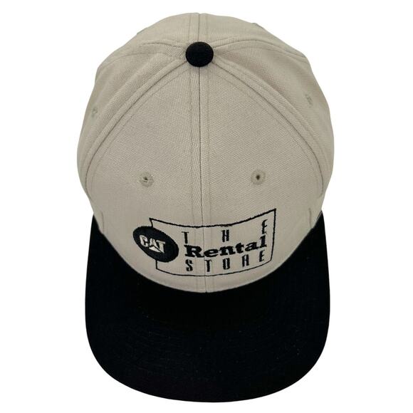 Tan Black Caterpillar Ball Cap Hat - CAT The Rental Store - Strapback Hat Cap - Picture 5 of 8
